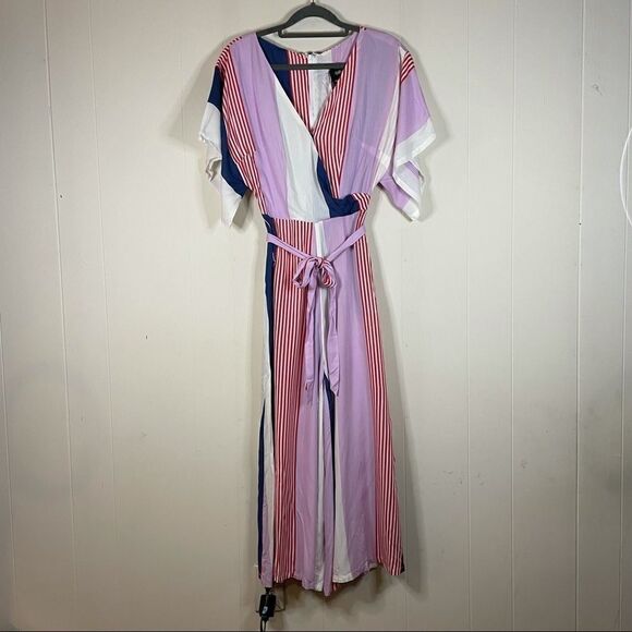 ModCloth + Collectif Keiko Sunset Stripes Jumpsuit - Picture 1 of 8